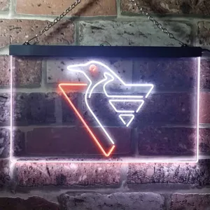 Pittsburgh Penguins Logo 1 Neon-Like LED Sign - Legacy Edition