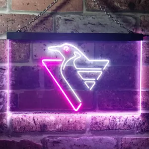 Pittsburgh Penguins Logo 1 Neon-Like LED Sign - Legacy Edition