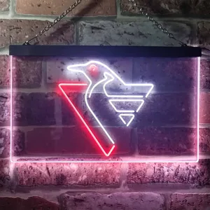 Pittsburgh Penguins Logo 1 Neon-Like LED Sign - Legacy Edition