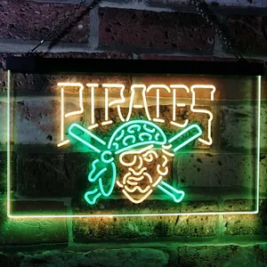 Pittsburgh Pirates Logo 1 Neon-Like LED Sign - Legacy Edition