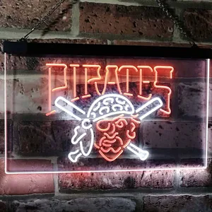 Pittsburgh Pirates Logo 1 Neon-Like LED Sign - Legacy Edition