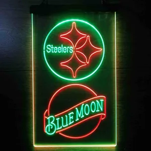 Pittsburgh Steelers Blue Moon Neon-Like LED Sign