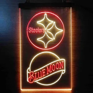 Pittsburgh Steelers Blue Moon Neon-Like LED Sign