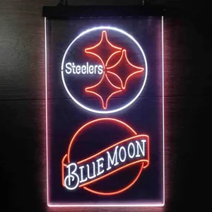 Pittsburgh Steelers Blue Moon Neon-Like LED Sign