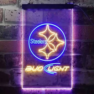 Pittsburgh Steelers Bud Light Neon-Like LED Sign