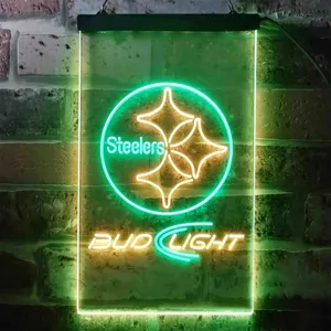 Pittsburgh Steelers Bud Light Neon-Like LED Sign