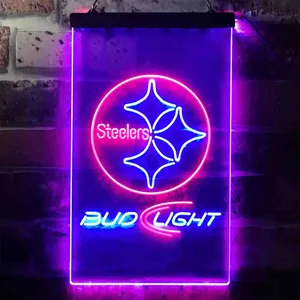 Pittsburgh Steelers Bud Light Neon-Like LED Sign