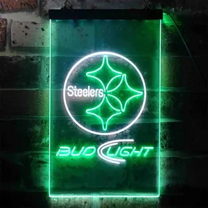 Pittsburgh Steelers Bud Light Neon-Like LED Sign