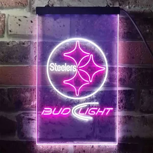 Pittsburgh Steelers Bud Light Neon-Like LED Sign