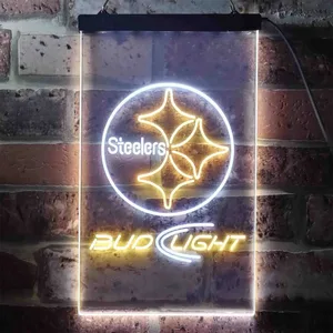 Pittsburgh Steelers Bud Light Neon-Like LED Sign