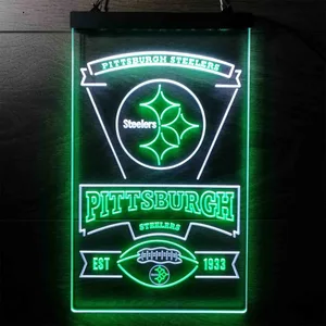 Pittsburgh Steelers EST 1933 Neon-Like LED Sign