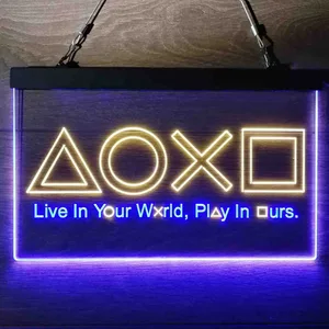 PlayStation Button Symbols Neon-Like LED Sign