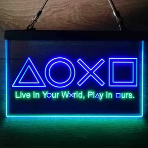 PlayStation Button Symbols Neon-Like LED Sign
