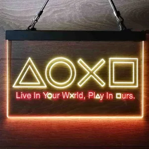 PlayStation Button Symbols Neon-Like LED Sign