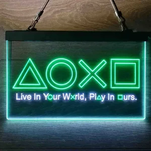 PlayStation Button Symbols Neon-Like LED Sign