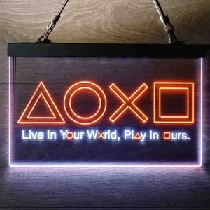 PlayStation Button Symbols Neon-Like LED Sign