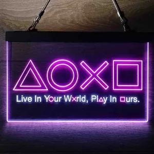 PlayStation Button Symbols Neon-Like LED Sign