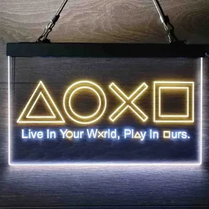 PlayStation Button Symbols Neon-Like LED Sign