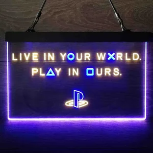 PlayStation Live In Your World Play In Ours Neon-Like LED Sign