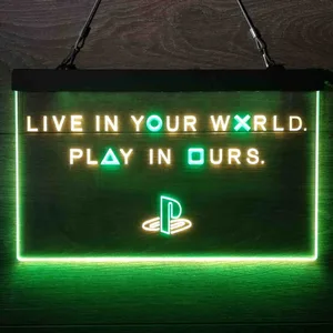 PlayStation Live In Your World Play In Ours Neon-Like LED Sign