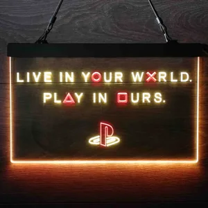 PlayStation Live In Your World Play In Ours Neon-Like LED Sign