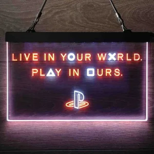 PlayStation Live In Your World Play In Ours Neon-Like LED Sign