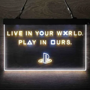 PlayStation Live In Your World Play In Ours Neon-Like LED Sign