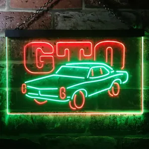 Pontiac GTO Classic Neon-Like LED Sign