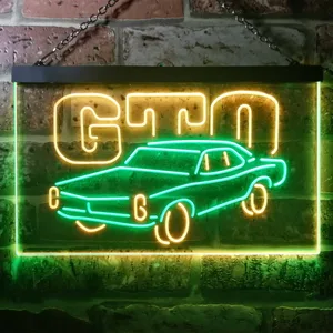 Pontiac GTO Classic Neon-Like LED Sign