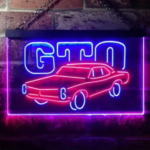 Pontiac GTO Classic Neon-Like LED Sign