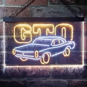 Pontiac GTO Classic Neon-Like LED Sign