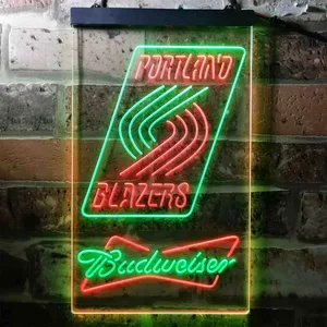 Portland Trail Blazers Budweiser Neon-Like LED Sign