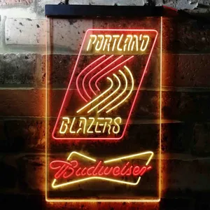Portland Trail Blazers Budweiser Neon-Like LED Sign