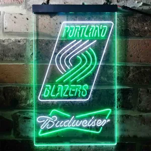 Portland Trail Blazers Budweiser Neon-Like LED Sign