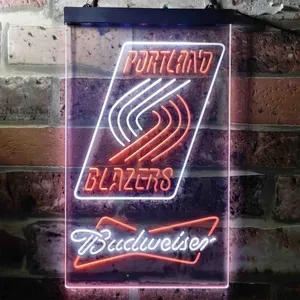Portland Trail Blazers Budweiser Neon-Like LED Sign
