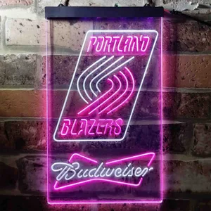 Portland Trail Blazers Budweiser Neon-Like LED Sign