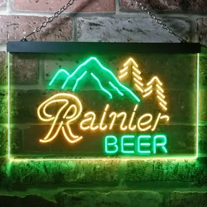 Rainier Beer Mountain Neon-Like LED Sign