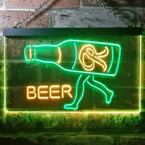 Rainier Beer Walking bottle Neon-Like LED Sign