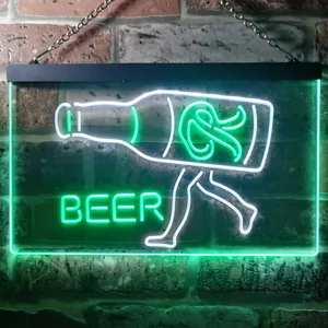 Rainier Beer Walking bottle Neon-Like LED Sign