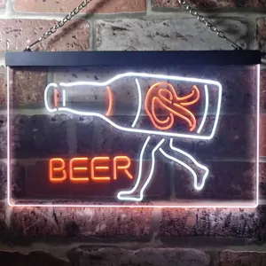 Rainier Beer Walking bottle Neon-Like LED Sign