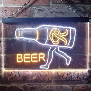 Rainier Beer Walking bottle Neon-Like LED Sign