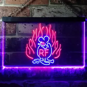 Rat Fink Fire Flame Neon-Like LED Sign