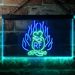 Rat Fink Fire Flame Neon-Like LED Sign