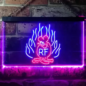 Rat Fink Fire Flame Neon-Like LED Sign