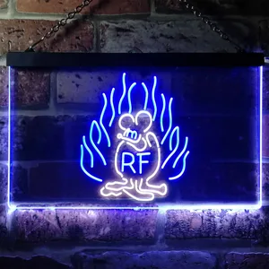 Rat Fink Fire Flame Neon-Like LED Sign