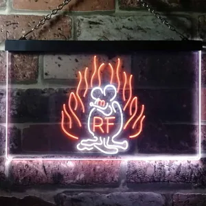 Rat Fink Fire Flame Neon-Like LED Sign