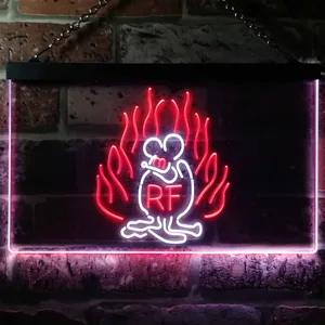 Rat Fink Fire Flame Neon-Like LED Sign