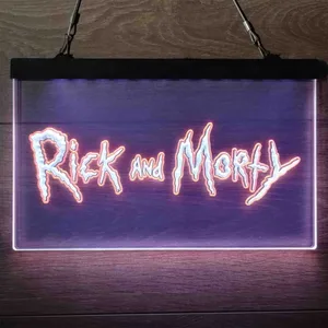 Rick and Morty Neon-Like LED Sign