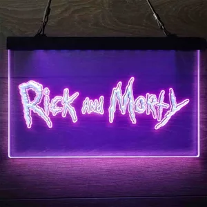 Rick and Morty Neon-Like LED Sign