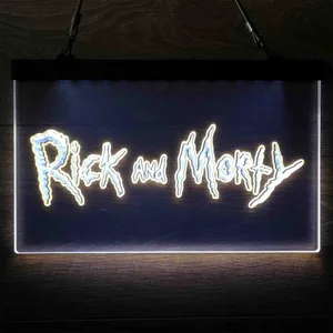Rick and Morty Neon-Like LED Sign